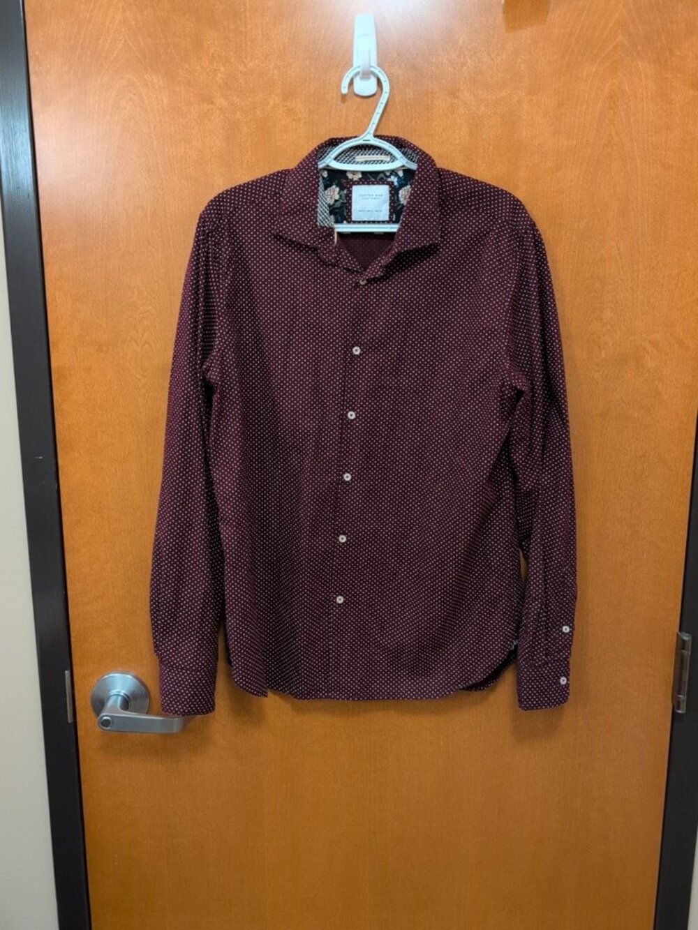 Cactus Man Ricky Singh Shirt Mens L Red White Long Sleeve Button Up Polka Dot - Picture 1 of 9